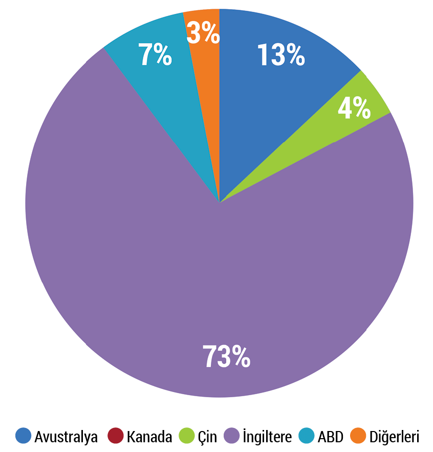 Yerel olmayan Kurs Sağlayıcılarının Geldikleri Ülkeler